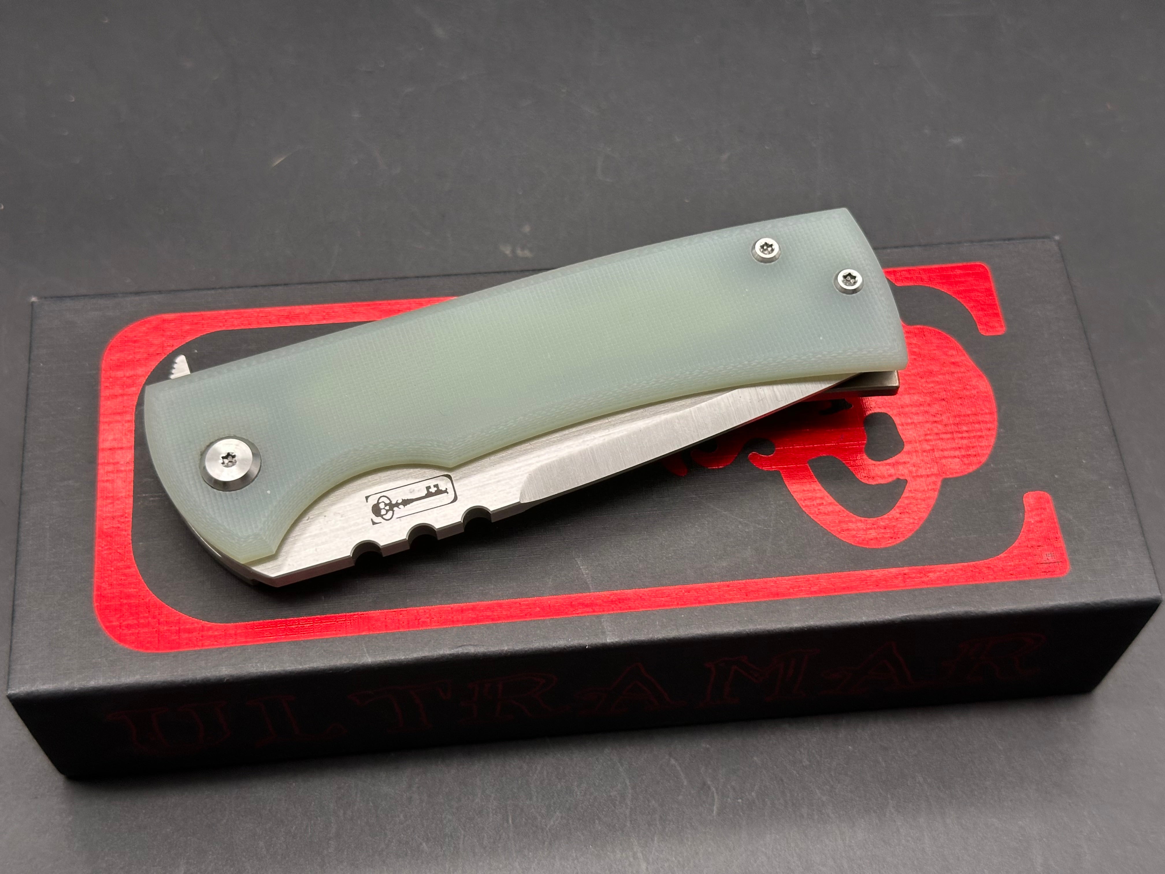 Chaves 229 Redención Tanto Kickstop Folding Knife - Natural G10 Handle & Titanium Frame (EDC, Outdoor, Tactical)