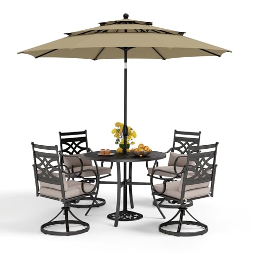 Swivel Chairs + Umbrella