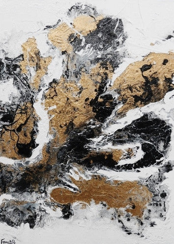 Inspirational Abstract Gold Wall Art - Modern Home Decor for Living Room, Bedroom & Office