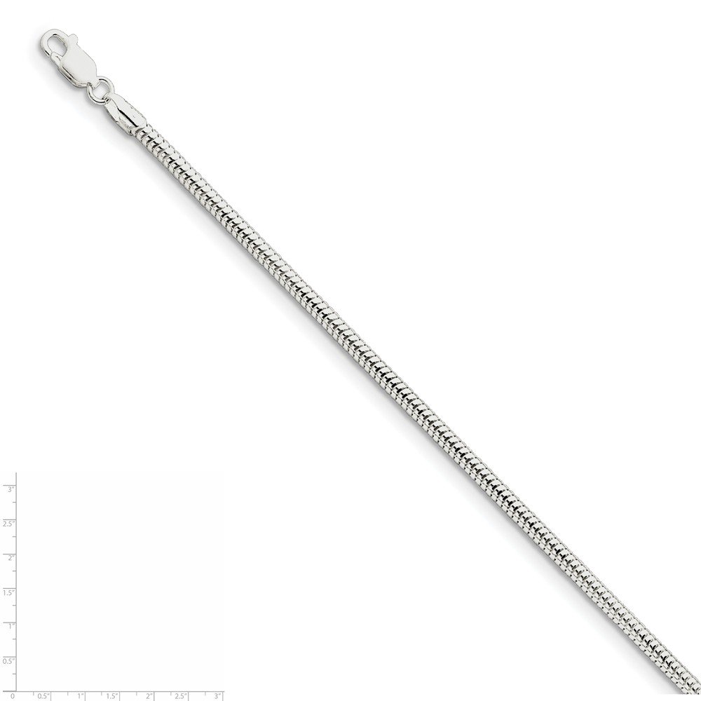 Solid 925 Sterling Silver 3.00mm Round Snake Chain Necklace with Secure Lobster Clasp - Elegant Jewelry for Women, Perfect for Daily Wear, Gifts & Special Occasions