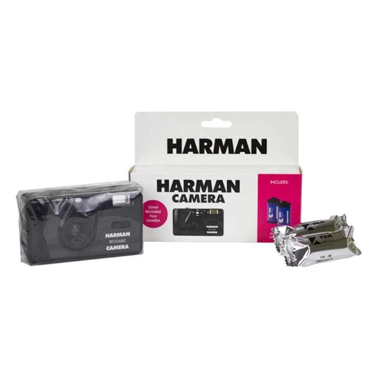 Harman 35mm Reusable Film Camera with Kentmere Pan 400 36 Exposure Film - Perfect for Travel, Street Photography & Vintage Style Shots