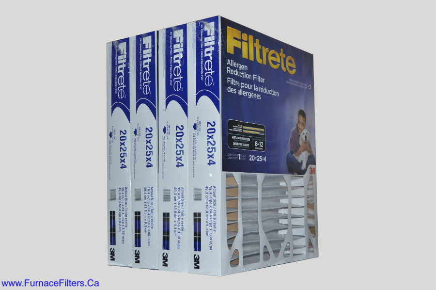 3M Filtrete 20x25x4 MERV 13 Air Filter - 4 Pack | Premium Furnace & AC Filters for Home HVAC Systems | Improves Indoor Air Quality for Allergies & Pets