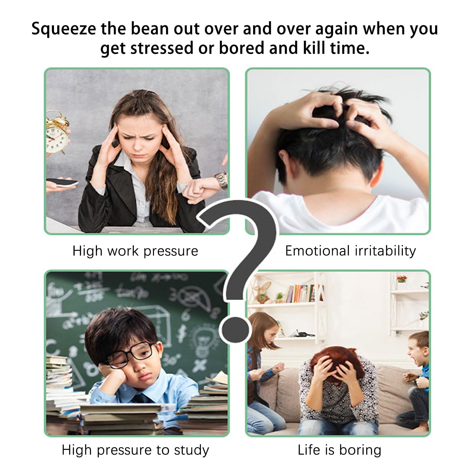 Sensory Fidget Keychain Toy - Pea Pod Stress Reliever for Kids & Adults | Anxiety Relief, ADHD Focus Tool | Perfect for Office, School, Travel & Daily Stress Management