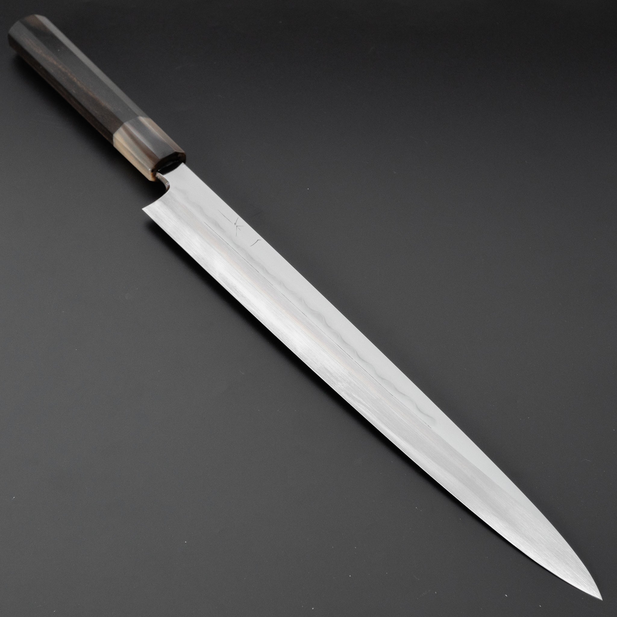 Hitohira Togashi White #1 Notaremon Mizu Honyaki Yanagiba 330mm Sushi Knife with Taihei Ebony Handle & Saya - Premium Japanese Chef Knife for Sushi, Sashimi & Fine Slicing - Perfect for Professional Chefs & Home Cooking Enthusiasts