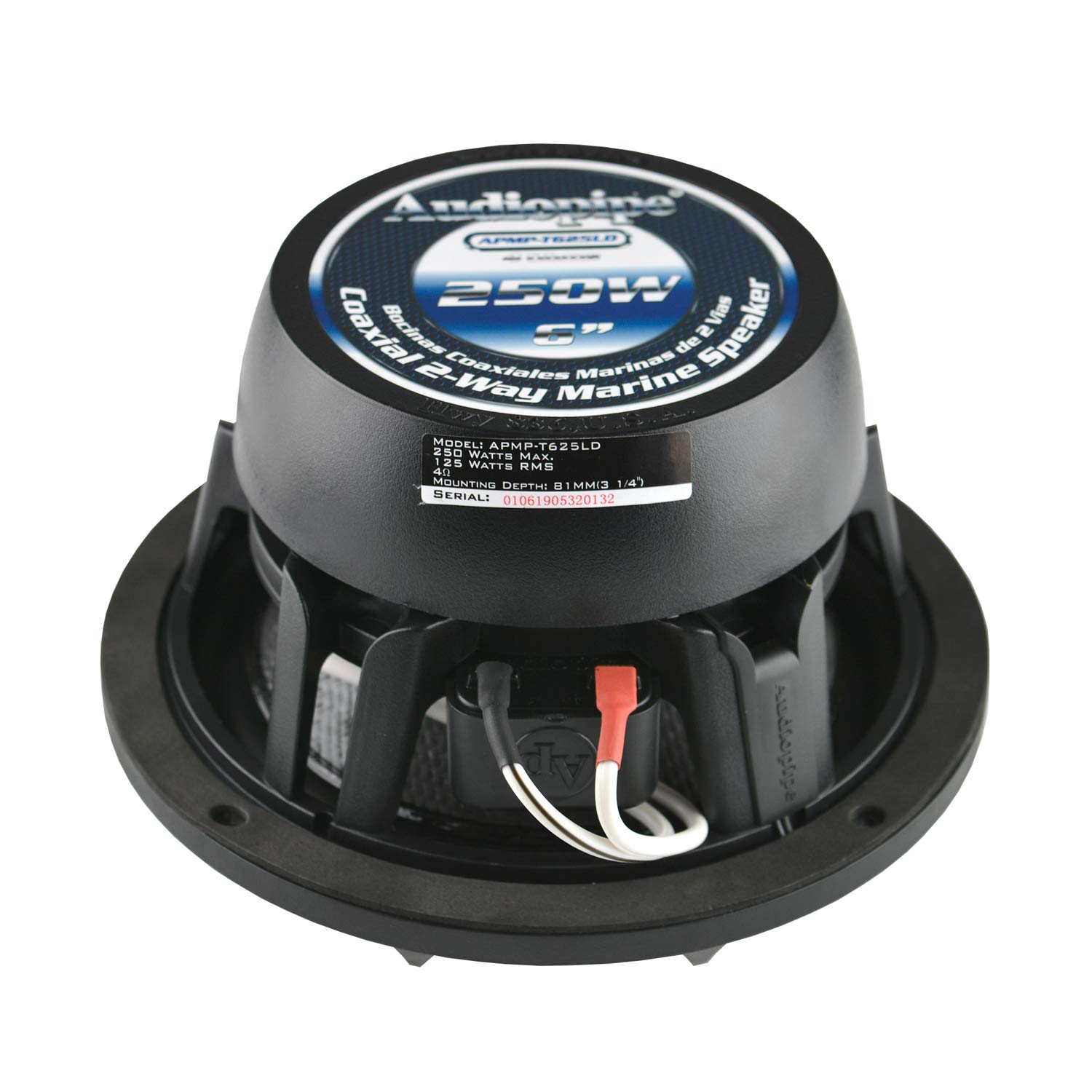 Audiopipe APMP 6.5 Inch Marine Speakers with LED Lights - Waterproof Boat Audio for Pontoon, Yacht & Pool Party