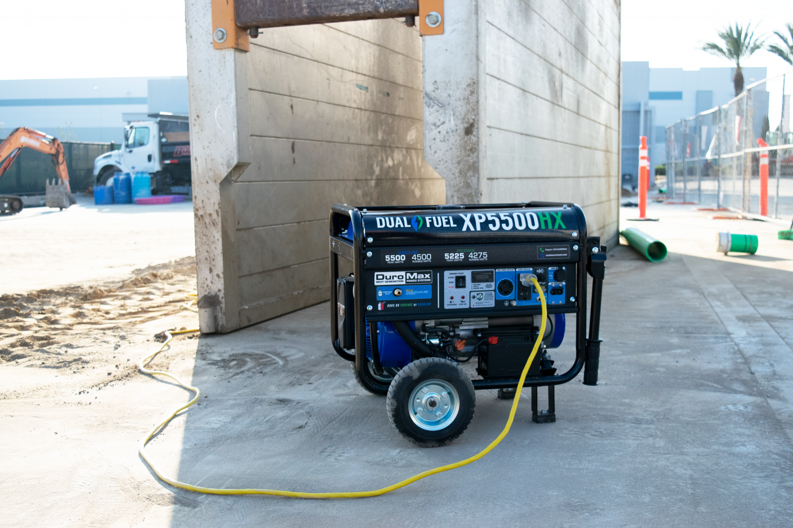 5500W Dual Fuel Portable Generator with CO Alert - Gas & Propane Powered for Camping, RV, Home Backup & Emergency Power