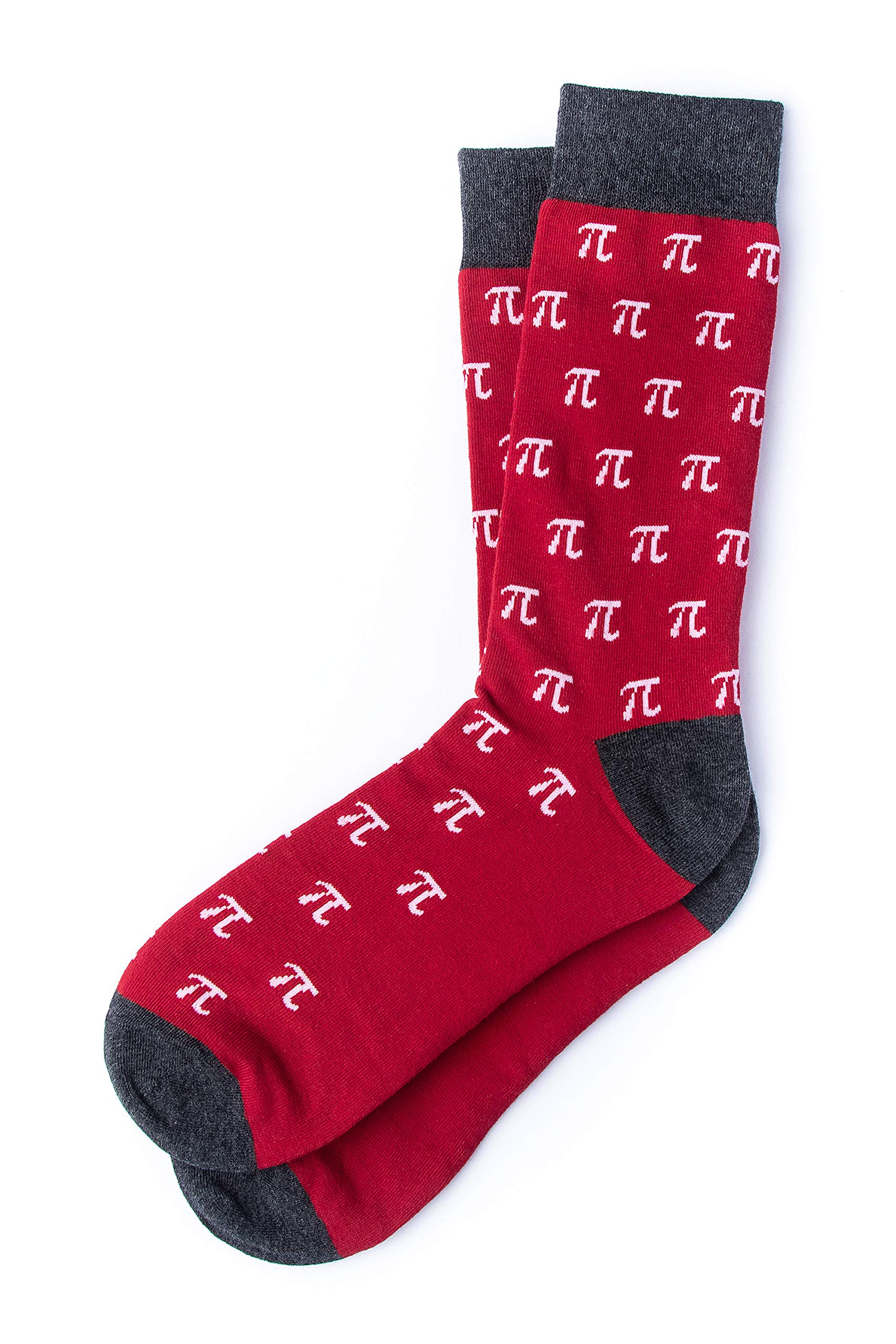 Men's Pi Symbol 'π' 3.14 Math Socks - Cotton Novelty Crew Dress Socks for School, Professors & Math Enthusiasts (1 Pair) - Perfect for Pi Day, Classrooms & STEM Gifts