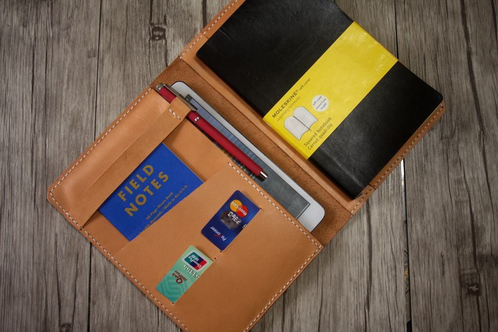 Premium Genuine Leather Custom Notebook Cover Holder - Personalized Journal & Planner Protector for Office, School & Travel Use
