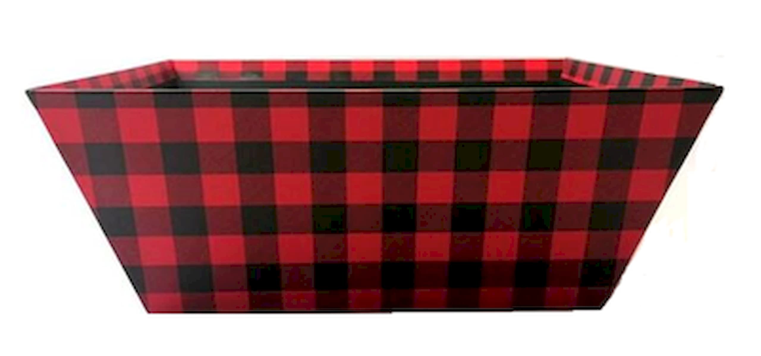 Red and Black Buffalo Check Basket - Stylish Storage for Home, Office, or Picnic - Perfect for Organizing Blankets, Toys, and Decor
