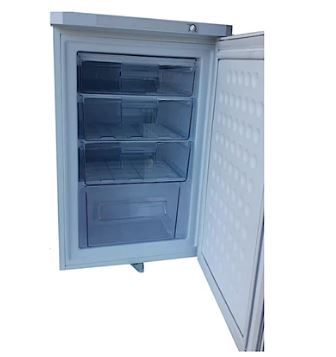 Farfalla FUF EP120 120L Upright Freezer White - Energy Efficient Compact Freezer for Home, Garage, or Basement - Perfect for Storing Frozen Foods, Ice Cream, and Meal Prep