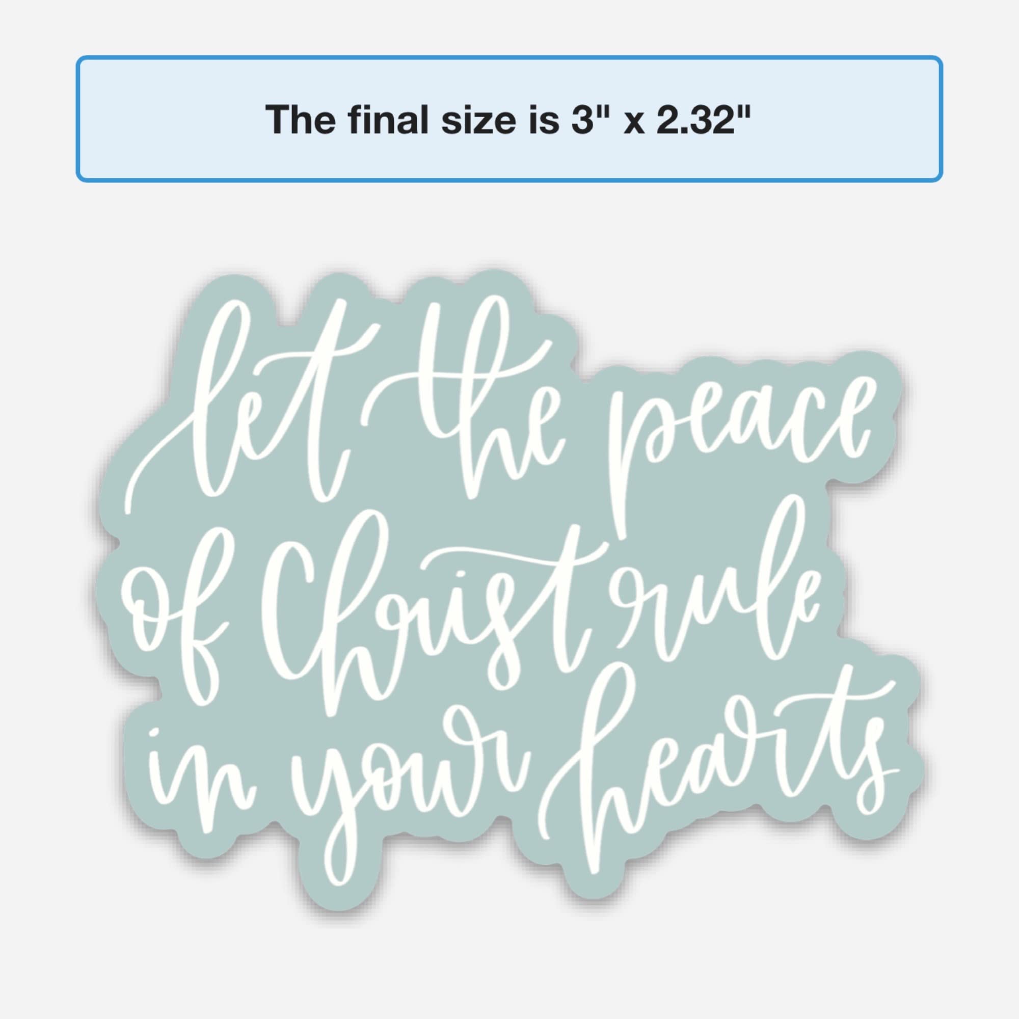 Christian Faith Stickers - Bible Verse Quote Decals with Scripture About God & Jesus | Religious Stickers for Journals, Water Bottles, Laptops | Includes Colossians 3:15 & Peace of Christ by SwayGirls
