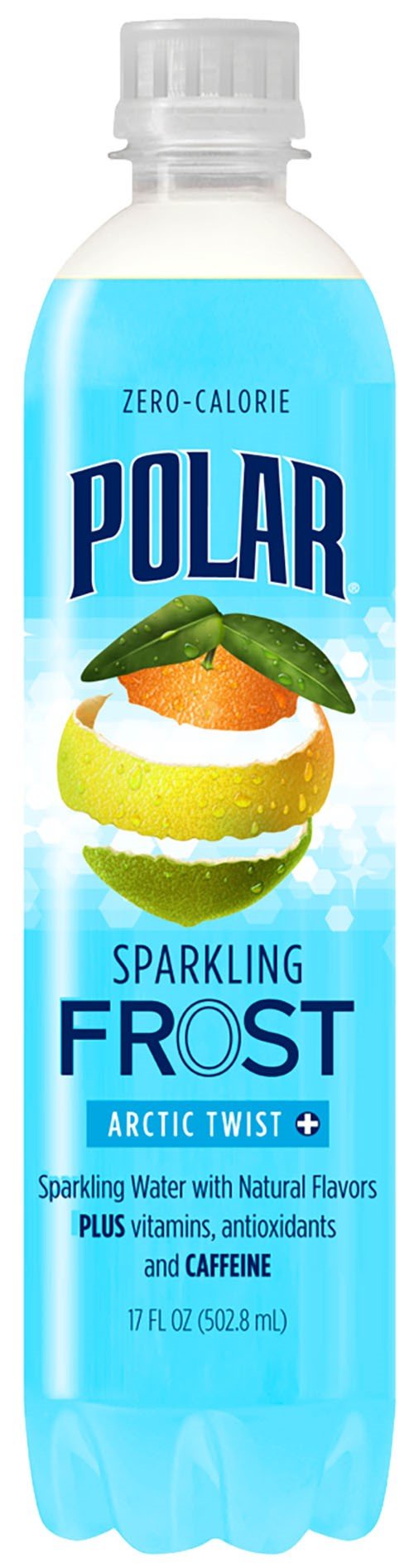 Polar Frost Arctic Twist Sparkling Water - 17 oz Plastic Bottles (Pack of 24) | Refreshing Carbonated Beverage for Parties, Offices & Healthy Hydration