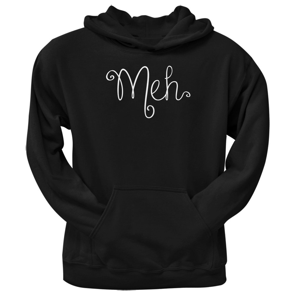 Old Glory Meh Black Adult Hoodie - Soft Cotton Pullover Sweatshirt for Men & Women | Casual Wear, Street Style, Loungewear