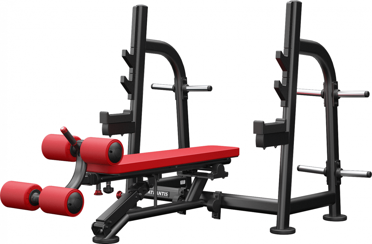 ATLANTIS Olympic Flat & Decline Bench Press - Professional Strength Training Equipment for Home & Commercial Gyms | Perfect for Weightlifting, Bodybuilding & CrossFit Workouts