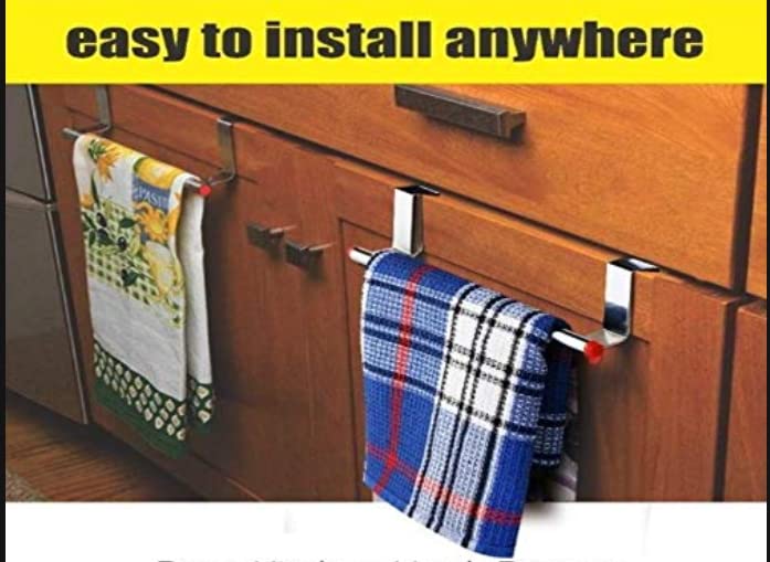 Stainless Steel 9 Inch Towel Rod - Chrome Finish Bathroom Towel Rack with Wall Mount | Heavy Duty Towel Bar for Bathroom, Kitchen & Laundry Room | Modern Towel Hanger Stand | Bathroom Accessories Made in India