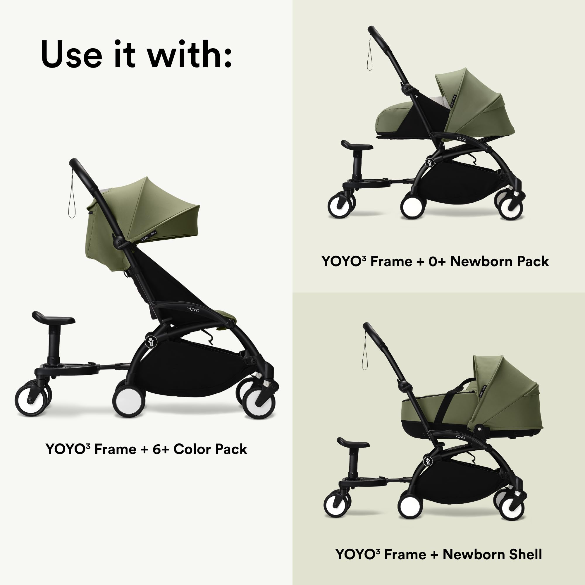 Stokke YOYO Stroller Board - Easy Installation for YOYO Strollers - Extra Seat for Kids Up to 44 lbs - Perfect for Siblings & Travel Accessories