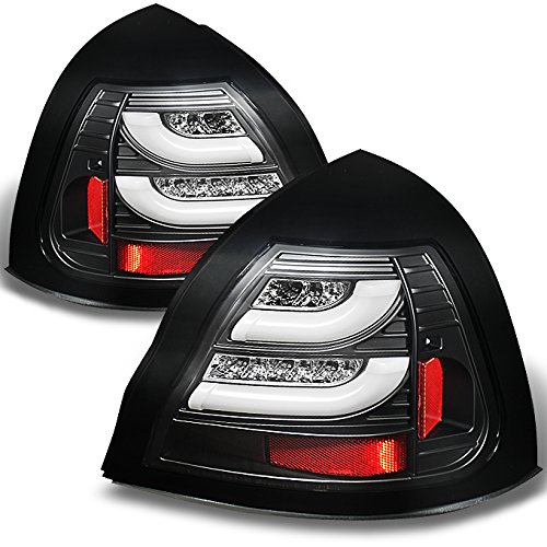 AKKON Black Bezel LED Tail Lights Replacement Pair for 2004-2008 Pontiac Grand Prix - Left & Right Brake Lamps - Enhances Night Visibility & Safety