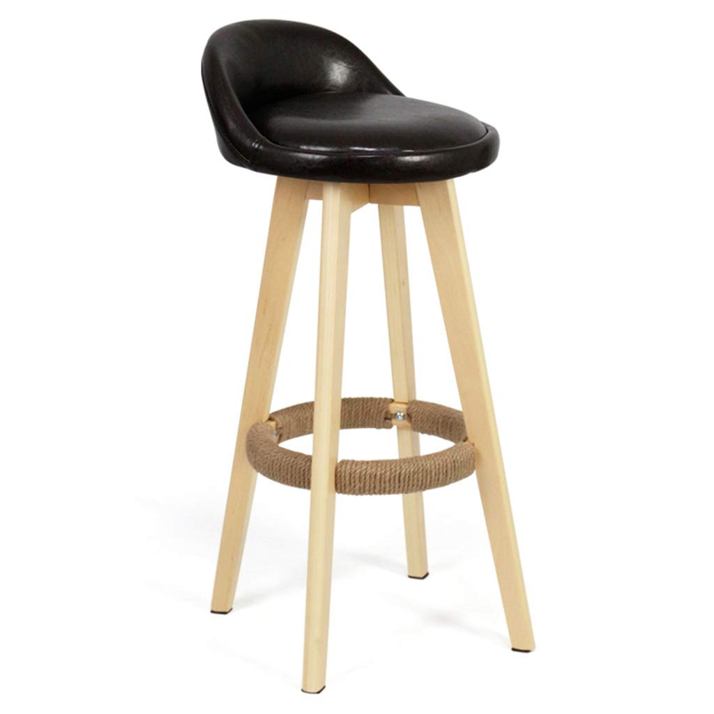 360° Swivel Bar Stools with Linen Seat & Wood Frame - Adjustable Height Dining Chairs for Pub, Café, Breakfast Bar, Counter & Kitchen - Perfect for Entertaining, Small Spaces & Modern Home Decor