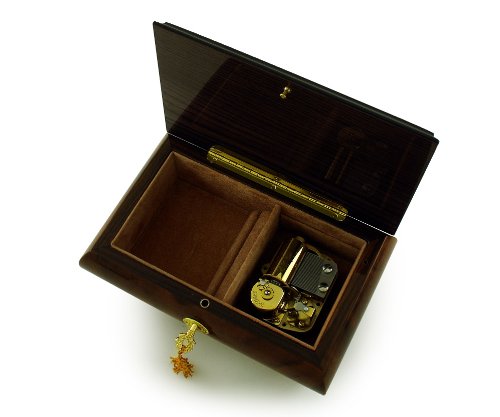 Handcrafted 36-Note Musical Jewelry Box with Floral Inlay - Plays Multiple Classic Songs Like 'Don't Cry for Me Argentina' - Perfect for Gift Giving, Music Lovers & Jewelry Storage