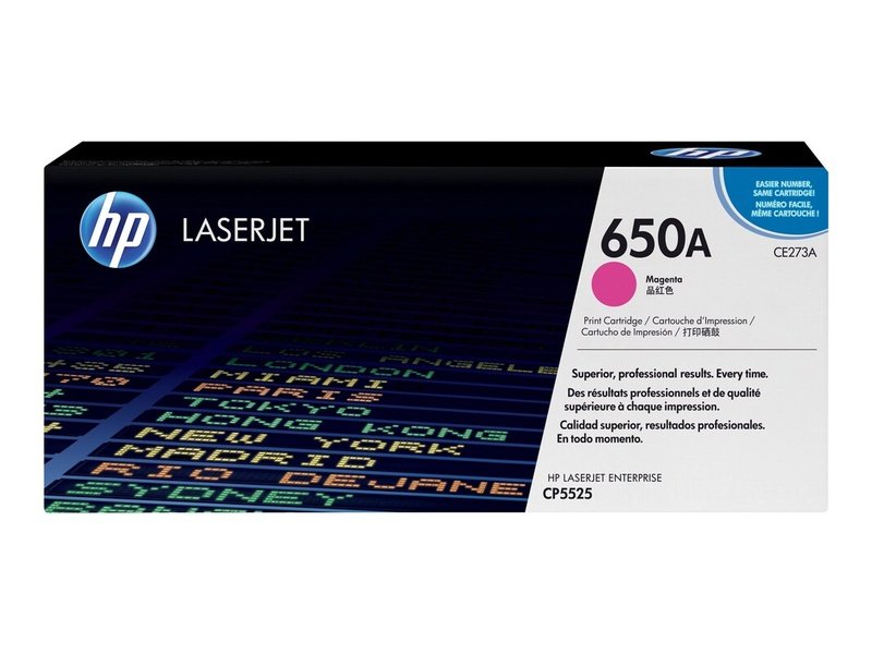 Original HP 650A Magenta Toner Cartridge for CP5225 & M750 Series Printers - High-Yield Printing for Office & Home Use