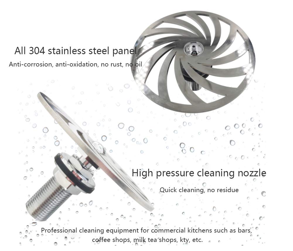 Stainless Steel G1/2'' Automatic Glass Rinser & Cup Washer - Bar Pitcher Rinser for Restaurants, Hotels, and Commercial Use - Perfect for Washing Beer Glasses, Wine Cups, and Drinkware