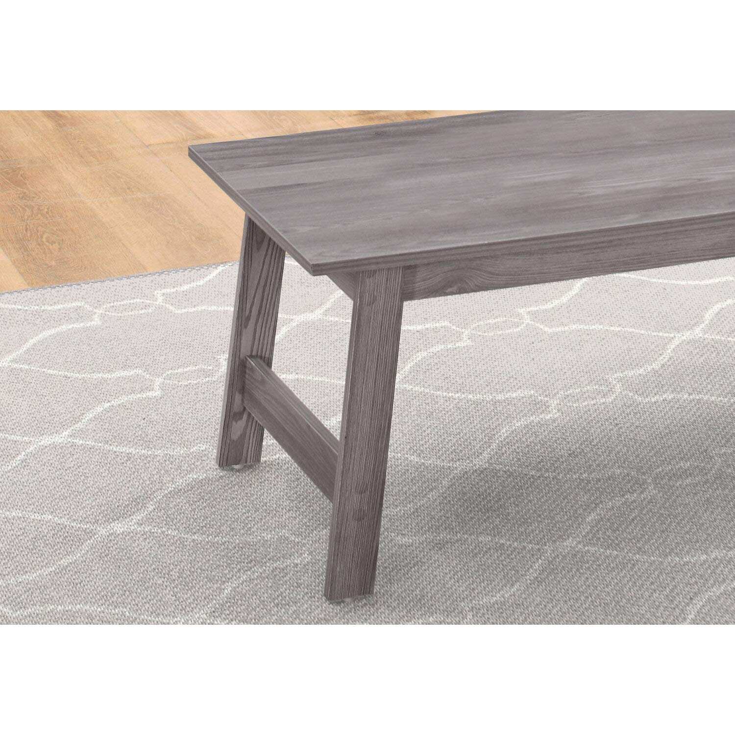 Monarch Specialties 3-Piece Dining Table Set in Grey - Modern Kitchen & Breakfast Nook Furniture for Small Spaces
