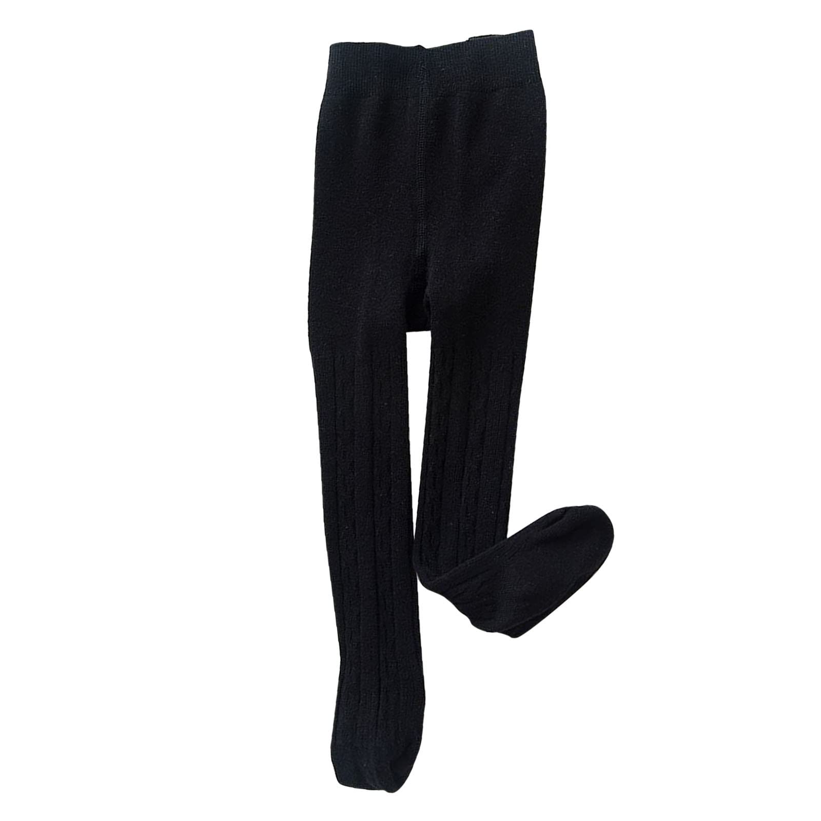 XGao Baby Girl Winter Leggings - Warm Cable Knit Toddler Tights, Seamless Stretchy Stockings for Infants & Kids - Perfect for Cold Weather, Playdates & Holiday Outfits