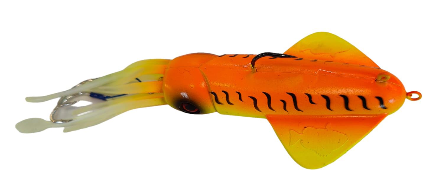 Premium VETROS PVC Squid Lures for Grouper, Snapper, Tuna & Amberjack Fishing - Saltwater & Freshwater Artificial Bait with Realistic Action - Perfect for Deep Sea, Offshore & Inshore Angling