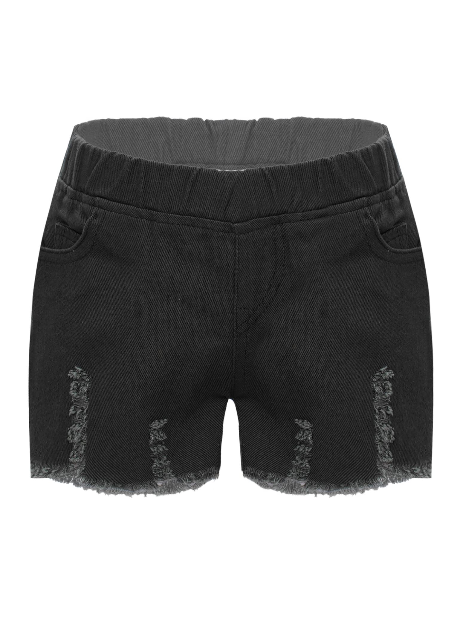 Trendy Distressed Denim Shorts for Girls - High Waisted Ripped Raw Hem Summer Shorts | Casual Mini Shorts for Playdates, Beach & Outdoor Adventures