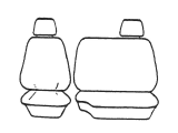 Durable Canvas Car Seat Covers for Toyota Hilux Single Cab Ute (1997-2005) | OUT6056CHA | Perfect for Off-Roading & Work Trucks