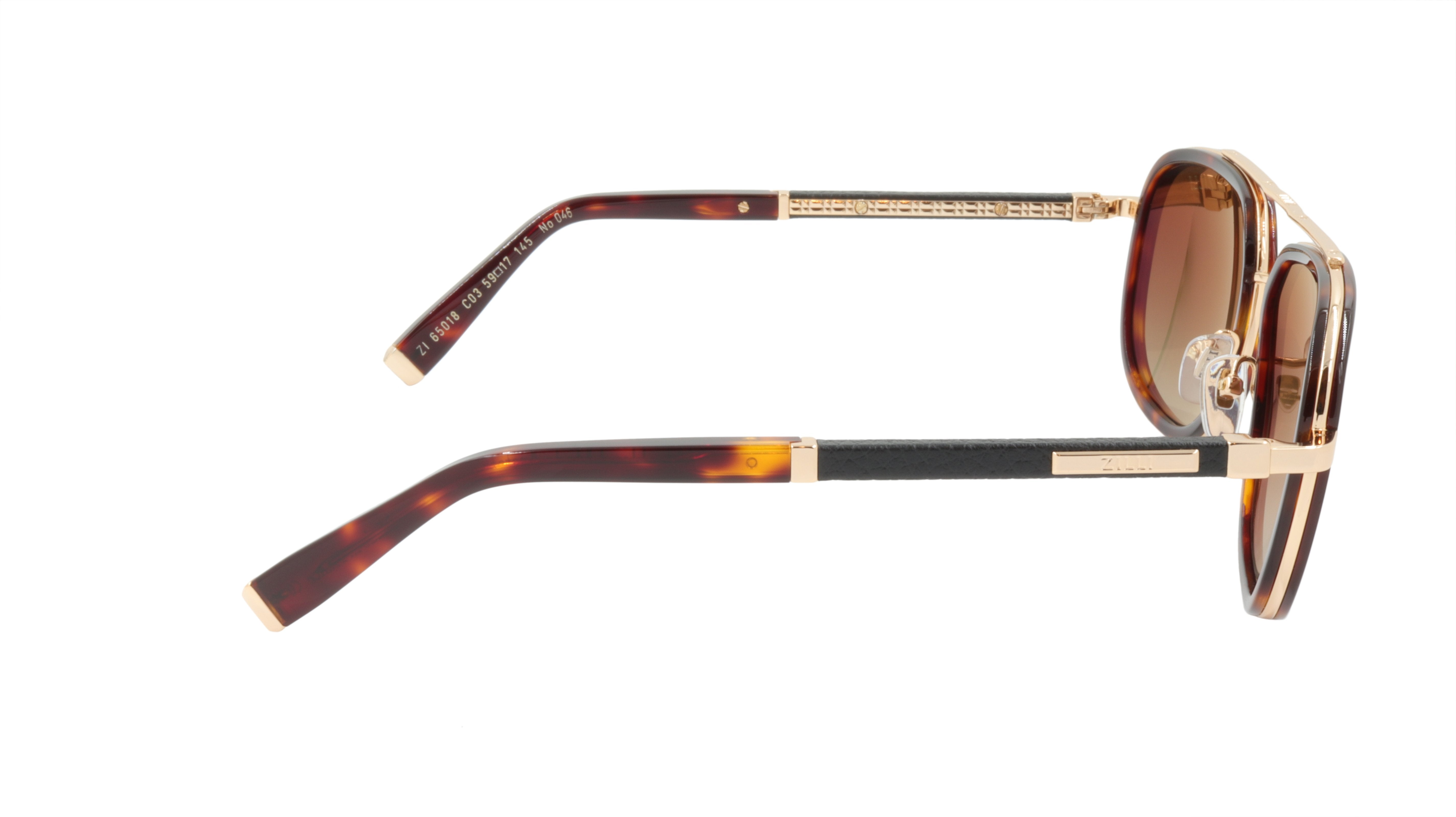 ZILLI Titanium Acetate Polarized Sunglasses - Handmade in France - Model ZI 65018 C03 - Luxury UV Protection for Driving, Travel & Fashion
