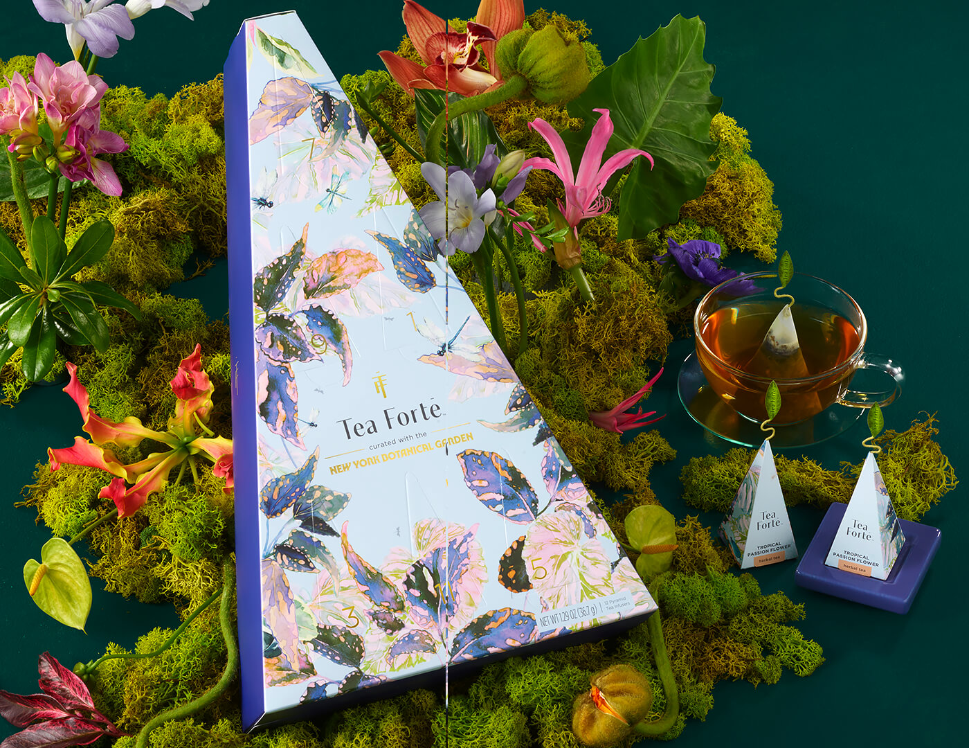 Premium Garden Tea Advent Calendar Set - 24 Days of Organic Herbal & Black Tea Blends | Perfect for Holiday Gifting & Cozy Winter Evenings