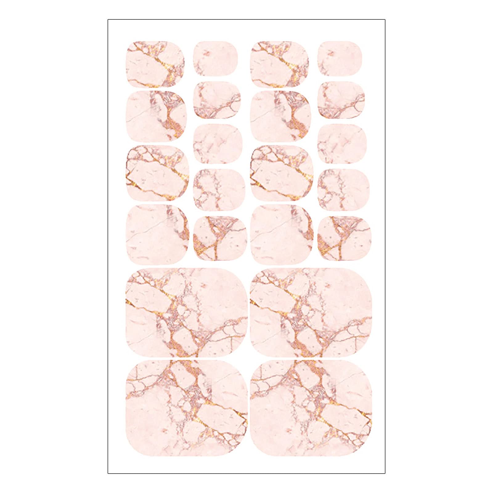Fashionable Fake Toenails Stickers - Full Foot Nail Art Decals for Women | Self-Adhesive & Easy to Apply | Perfect for Pedicures, Parties, and Everyday Style