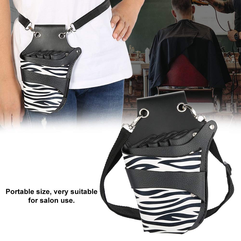 Professional Hair Scissor Holster Pouch - Barber Shears Holder with Rivet Clips for Hair Stylists & Salon Professionals | Durable Salon Scissors Kit Bag for Hairdressing, Styling & Travel Use