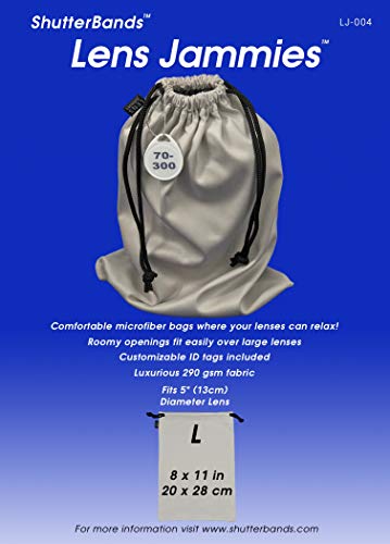 Premium Microfiber Lens Jammies Drawstring Bags for Camera Lenses - 3 Pack | Protective Storage for DSLR, Mirrorless & Binoculars | Travel, Photography & Equipment Organization