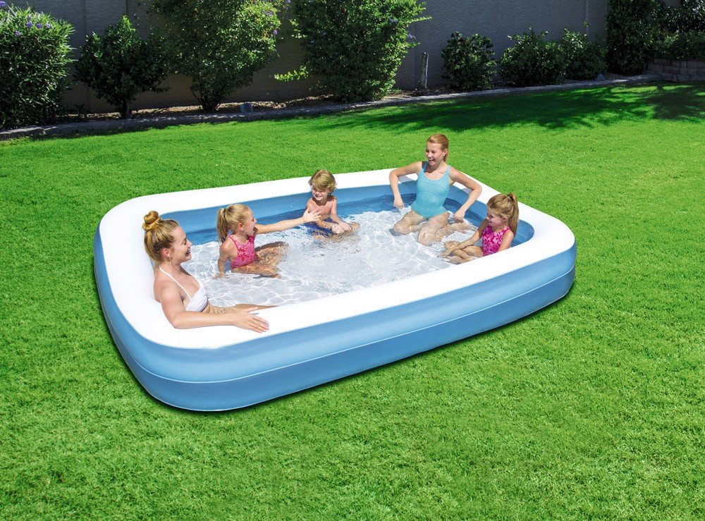 Bestway 120-Inch Rectangular Inflatable Family Pool | Large Outdoor Swimming Pool for Kids & Adults | Perfect for Backyard, Garden, and Summer Parties