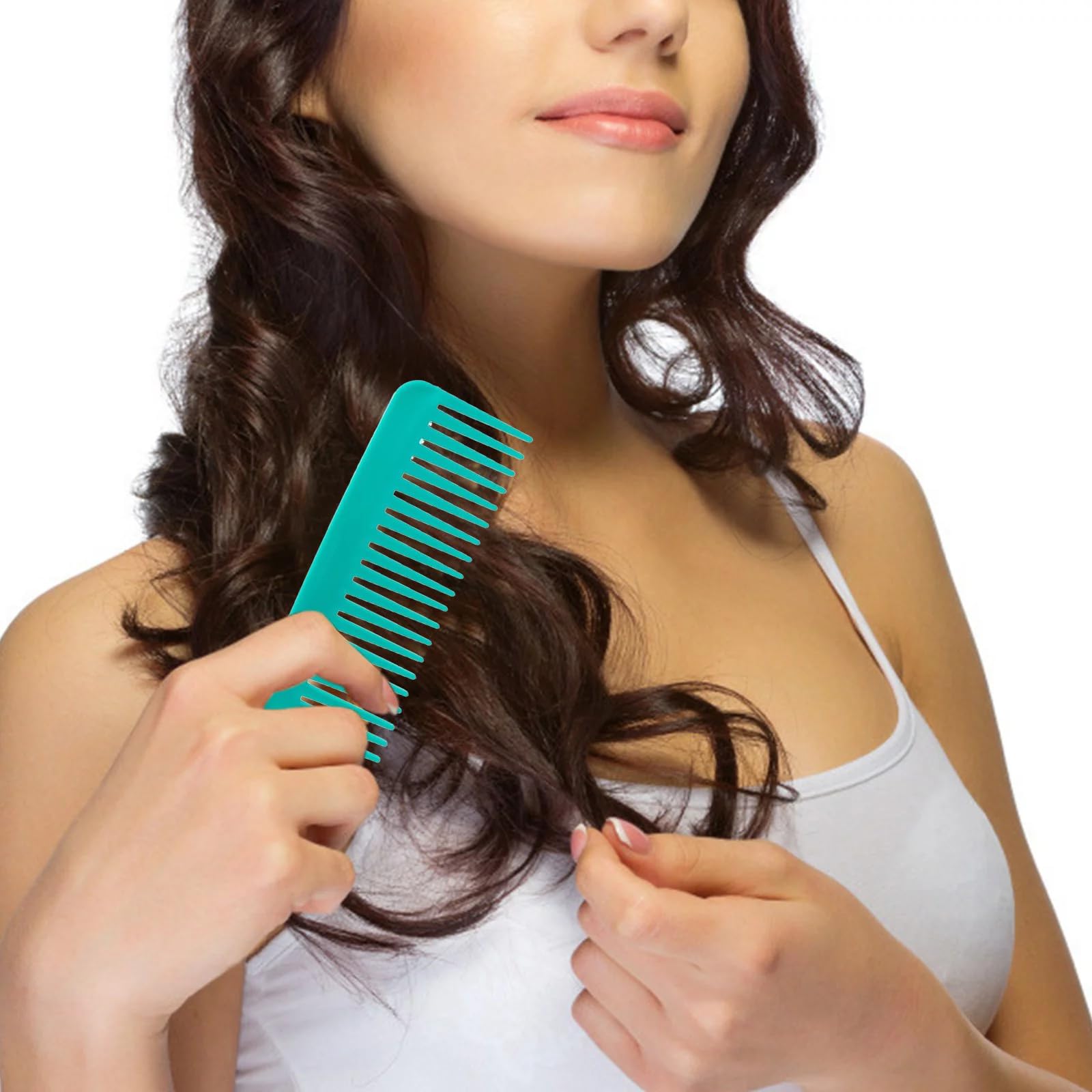 Wide Tooth Comb for Women - 2 Pack Detangling Hair Brush for Curly, Thick & Wet Hair - Perfect for Shower, Travel & Daily Hair Care