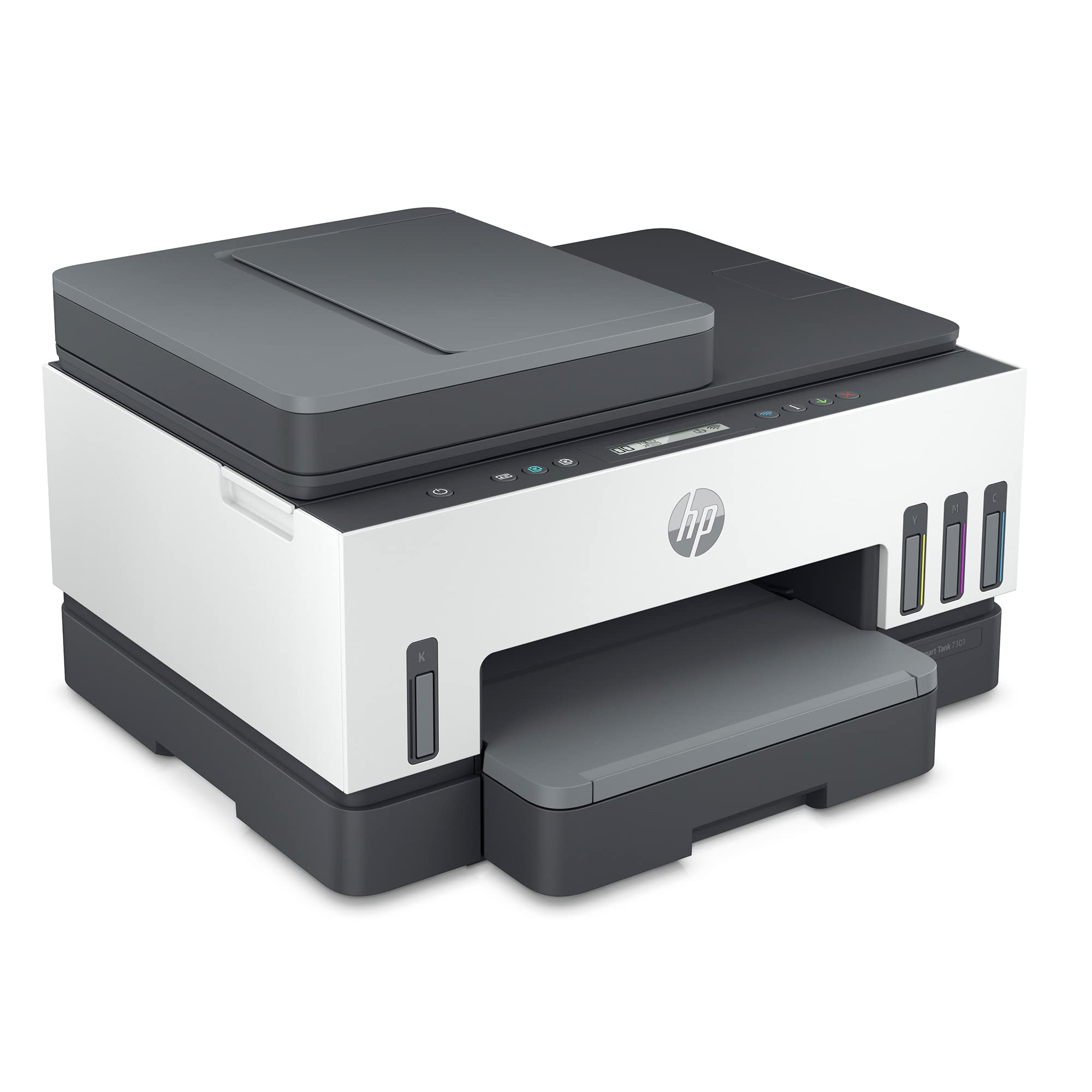 HP Smart-Tank 7301 Wireless All-in-One Inkjet Printer with 2 Years of Ink Supply - Mobile Printing, Scanning, Copying, Auto Document Feeder (28B70A, Gray) - Ideal for Home Office, Small Business & Remote Work