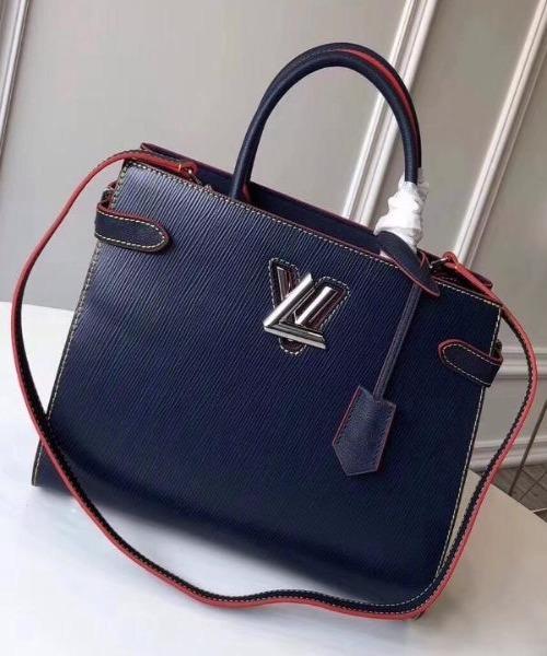 LV Twist Tote Bag in Epi Leather Indigo Blue | Luxury Designer Handbag for Women | Perfect for Work, Travel & Everyday Use