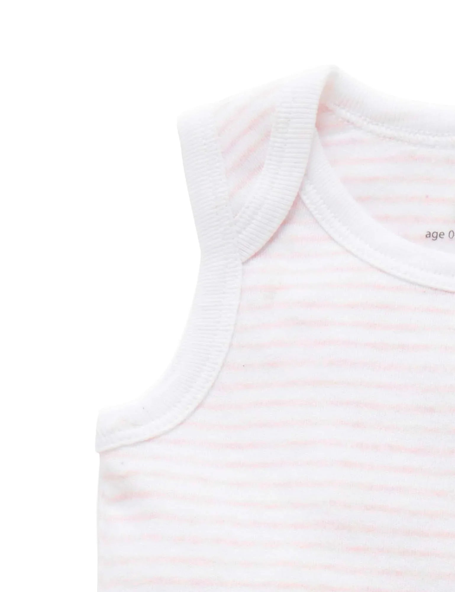Purebaby Organic Cotton Baby Bodysuit 2-Pack - White Spot & Pale Pink Stripes - Soft & Breathable for Newborns & Infants - Perfect for Everyday Wear, Playtime & Sleep