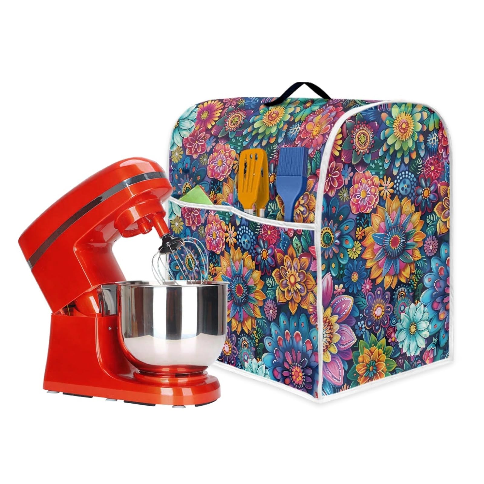 Bright Blossom Small KitchenAid Mixer Cover - Waterproof Dustproof Stand Mixer Protector for Kitchen Decor & Easy Cleaning - Perfect for Baking, Cooking & Countertop Storage