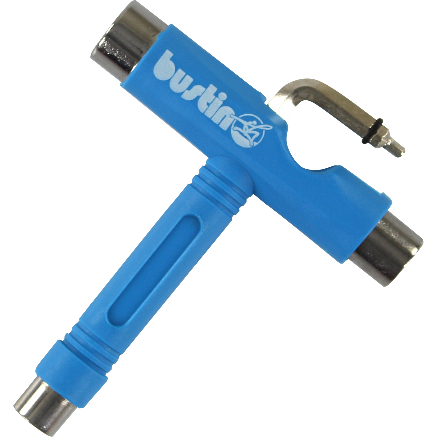 Bustin Skateboard Multi-Tool - Blue - Essential Skateboard Maintenance Tool for Tightening Trucks, Adjusting Bearings & More - Perfect for Skateboarders, Longboarders & DIY Enthusiasts