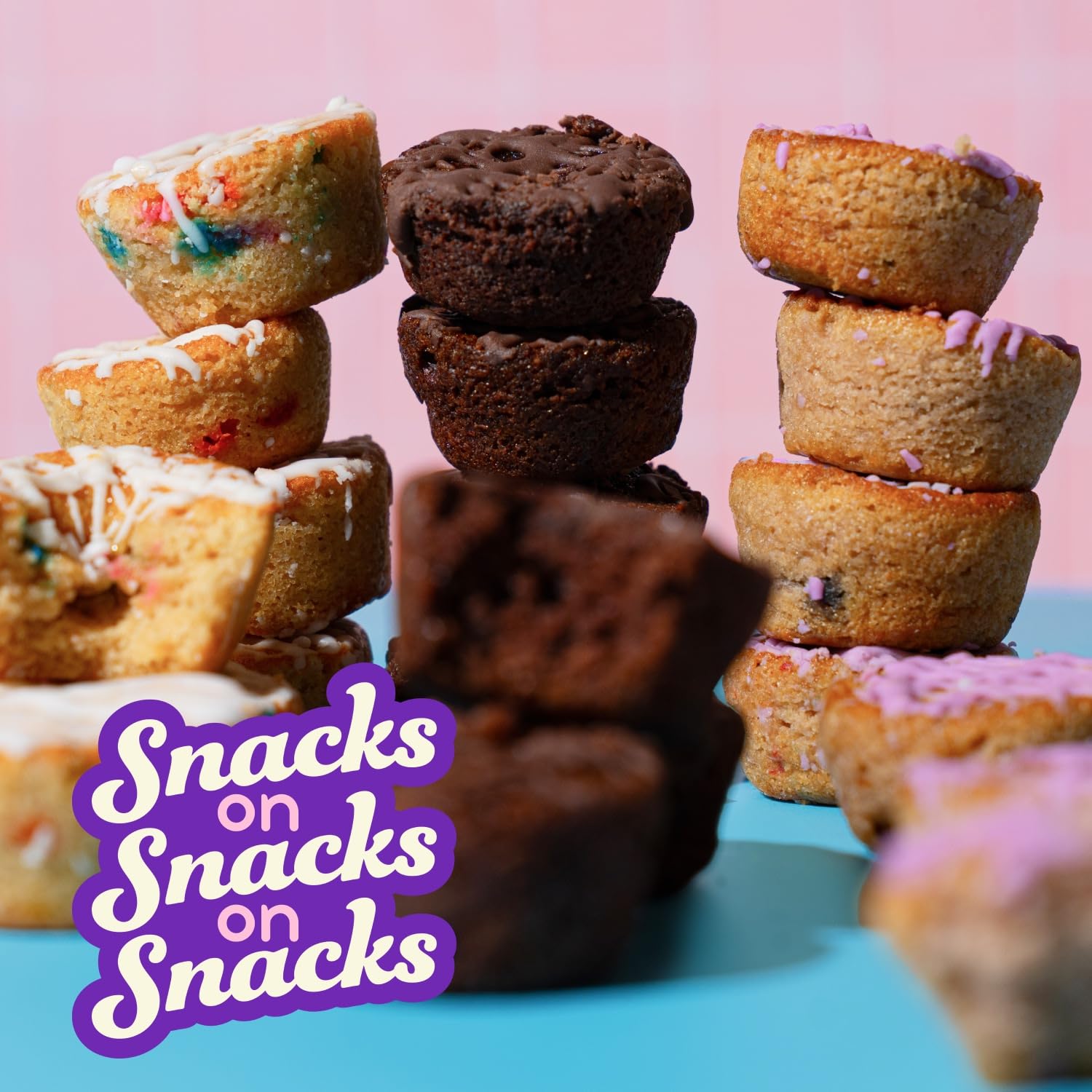 Alpha Prime Supplements Prime Bites Minis - High Protein Collagen Mini Muffins | Low Sugar Protein Snacks | Variety Pack (12 Pack) | Perfect for Post-Workout Recovery & Healthy On-the-Go Snacking