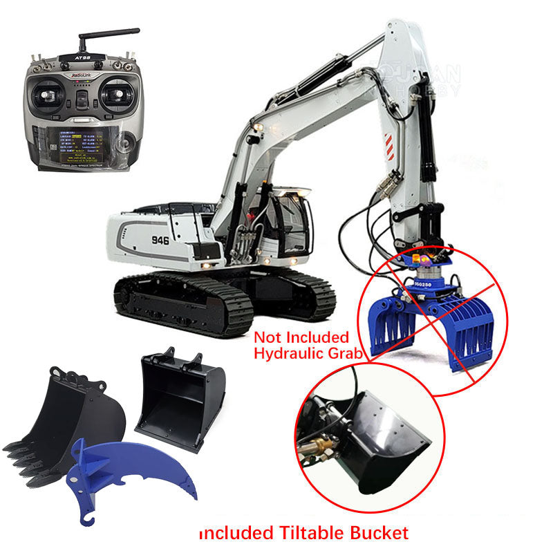 1/14 Scale 946 Tracked RC Hydraulic Excavator - 9CH Radio Controlled Construction Toy with High-Quality Hydraulic System (Cylinder Valve Pump) | Perfect for Construction Site Play, Backyard Digging & RC Hobby Enthusiasts