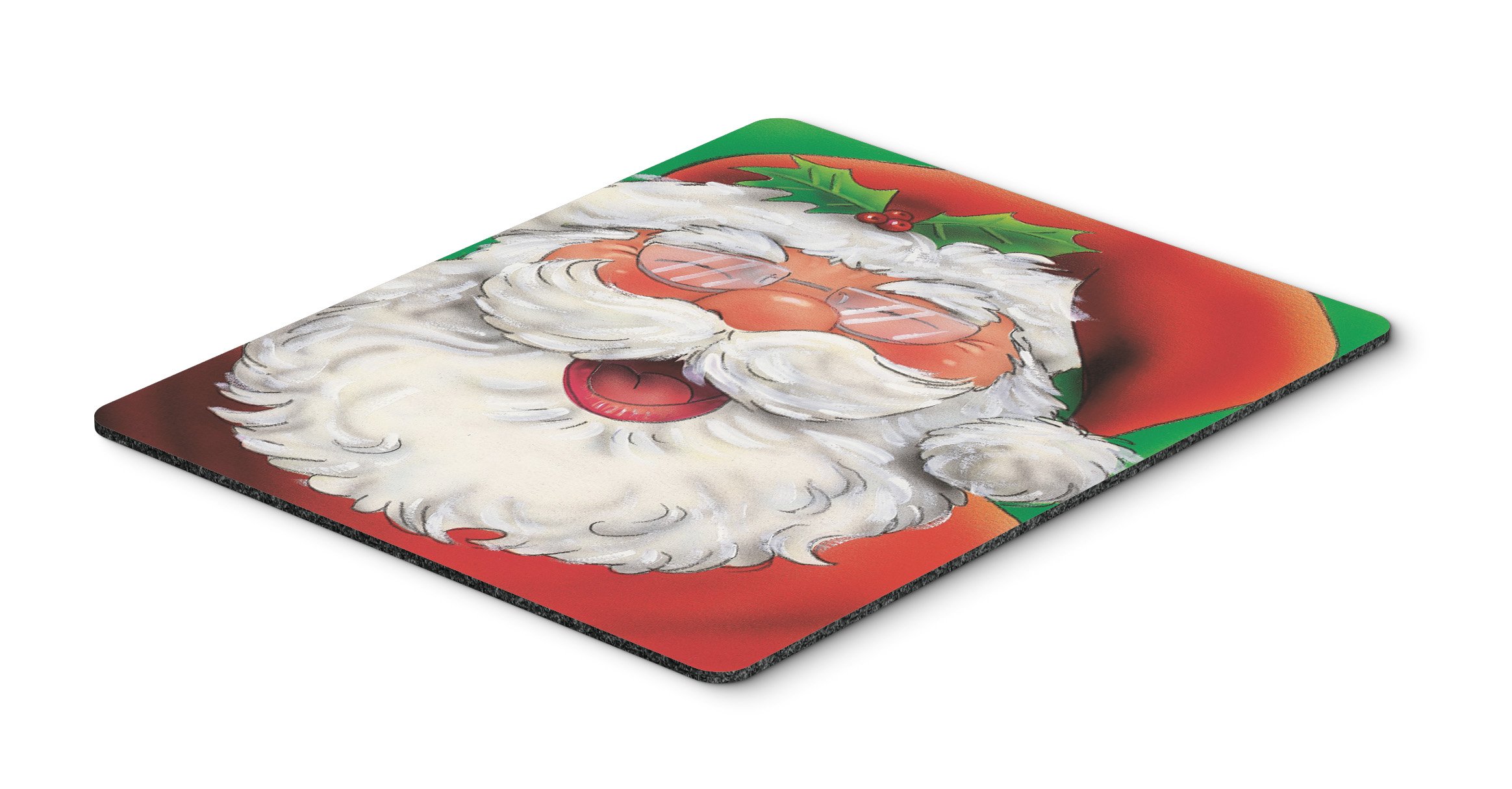 Jolly Santa Claus Mouse Pad & Hot Pad - Large Washable Non-Slip Desk Mat for Home Office, Gaming, Computer & Laptop Use - Perfect Holiday Gift & Workspace Accessory