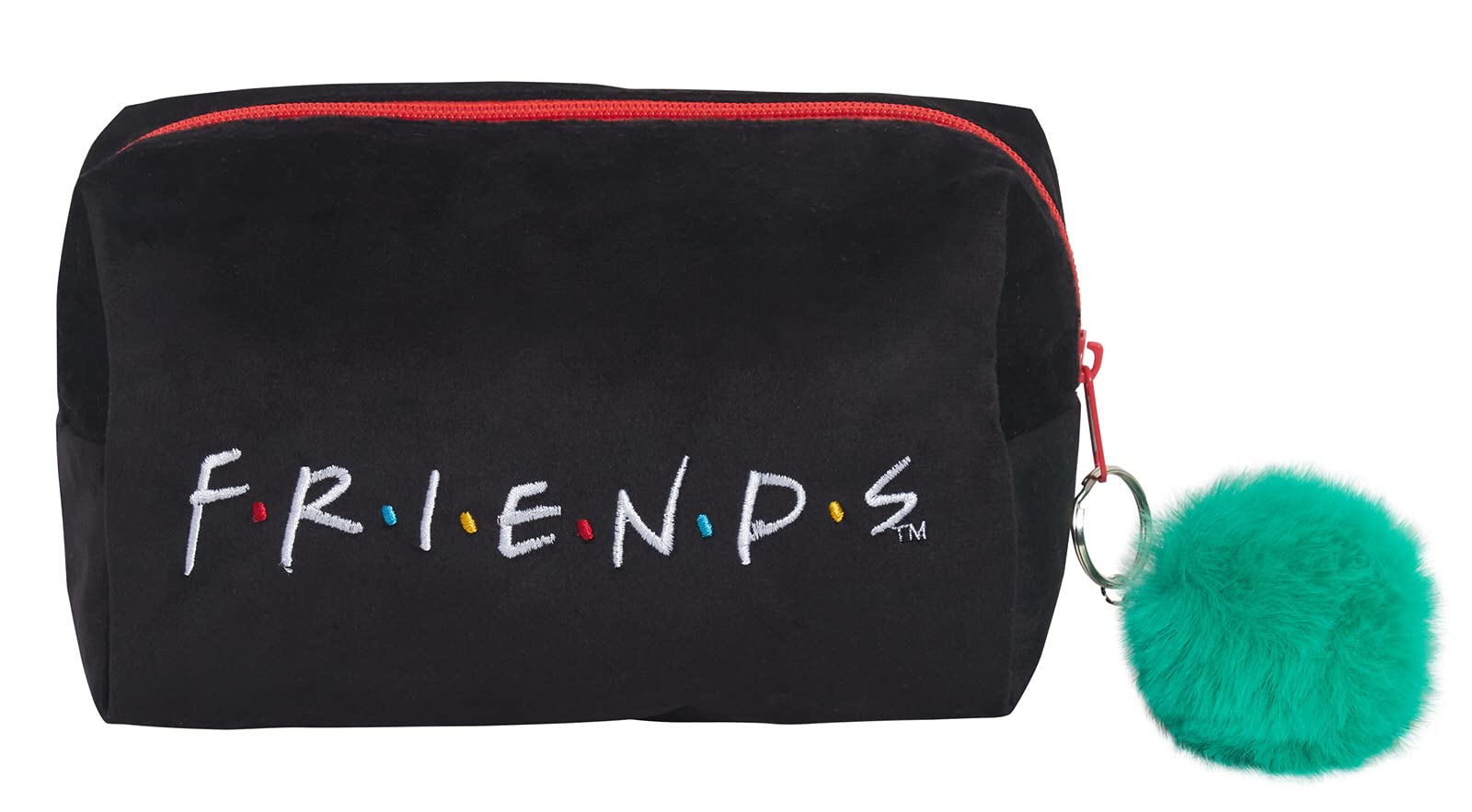 FRIENDS TV Show Makeup Bag for Women - Soft Velvet Cosmetic Pouch, Double-Sided Central Perk Design | Perfect for Travel, School & Gift (Pencil Case, Toiletries Storage)