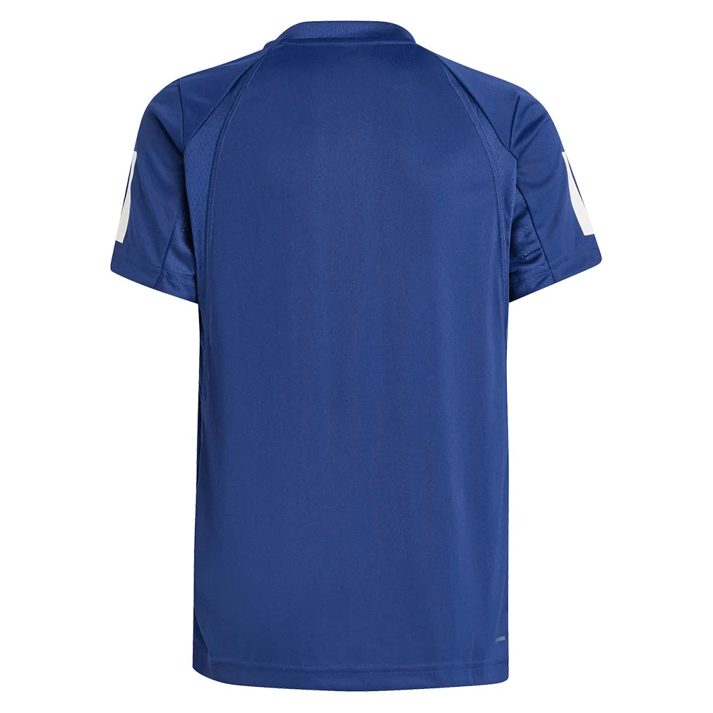 Boys' 3 Stripe Tennis Tee - Dark Blue Athletic Shirt for Kids | Comfortable Cotton T-Shirt for Sports, School & Casual Wear