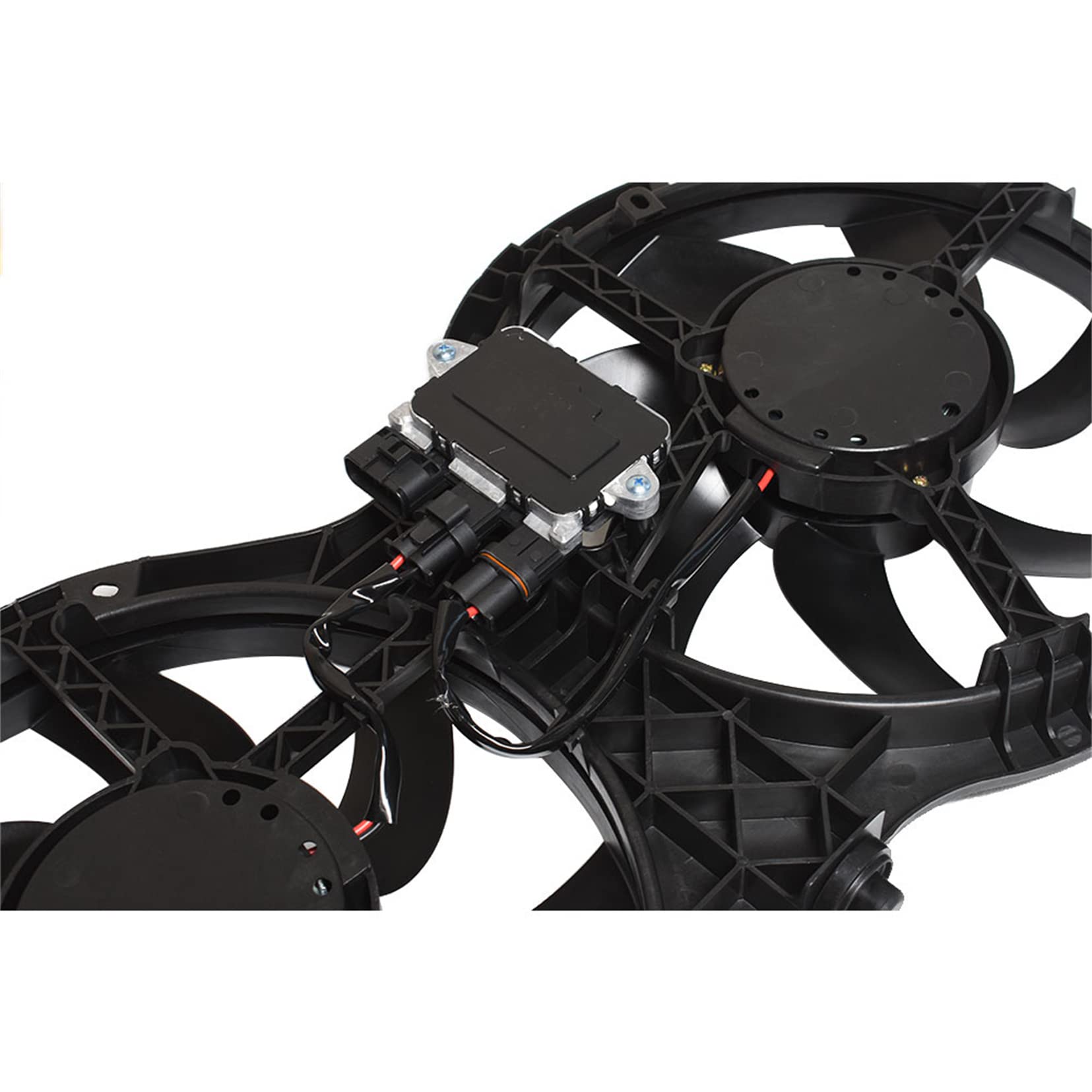 Dual Radiator Condenser Cooling Fan Assembly Replacement for 2014-2020 Infiniti QX60, 2013 JX35, 2013-2020 Nissan Pathfinder - 12V Black (Part# NI3115149, 621-586, 214813JA0E, 623760) - Perfect for Engine Cooling & AC System Maintenance