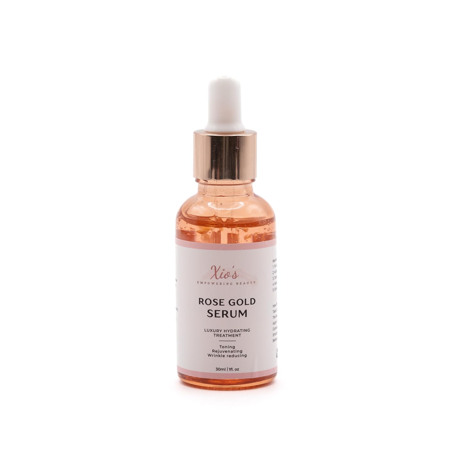 Best Rose Gold Facial Serum for Glowing Skin - Anti-Aging & Hydrating Face Serum with Vitamin C - Perfect for Night Routine & Daily Skincare