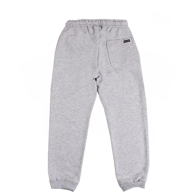 Rip Curl Boys' Rustic Search Icon Light Gray Sweatpants - Comfortable Fleece Joggers for Kids, School & Play
